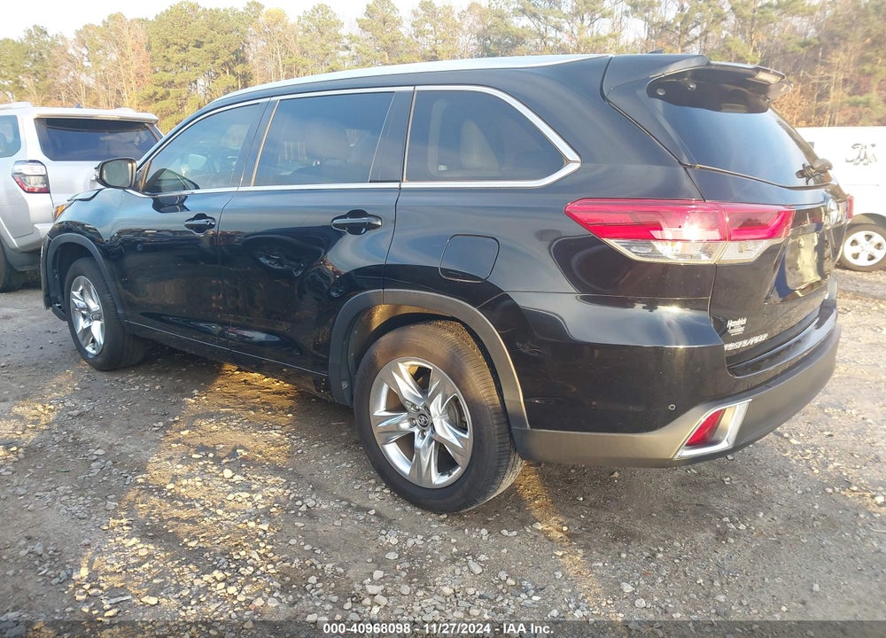 2019 TOYOTA HIGHLANDER LIMITED VIN: 5TDYZRFH5KS298250