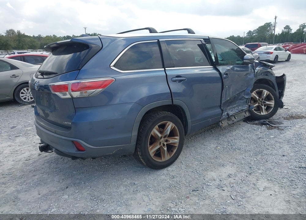 2014 TOYOTA HIGHLANDER LIMITED V6 VIN: 5TDYKRFH5ES026029