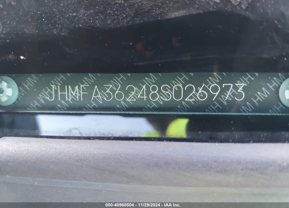 2008 HONDA CIVIC HYBRID VIN: JHMFA36248S026973