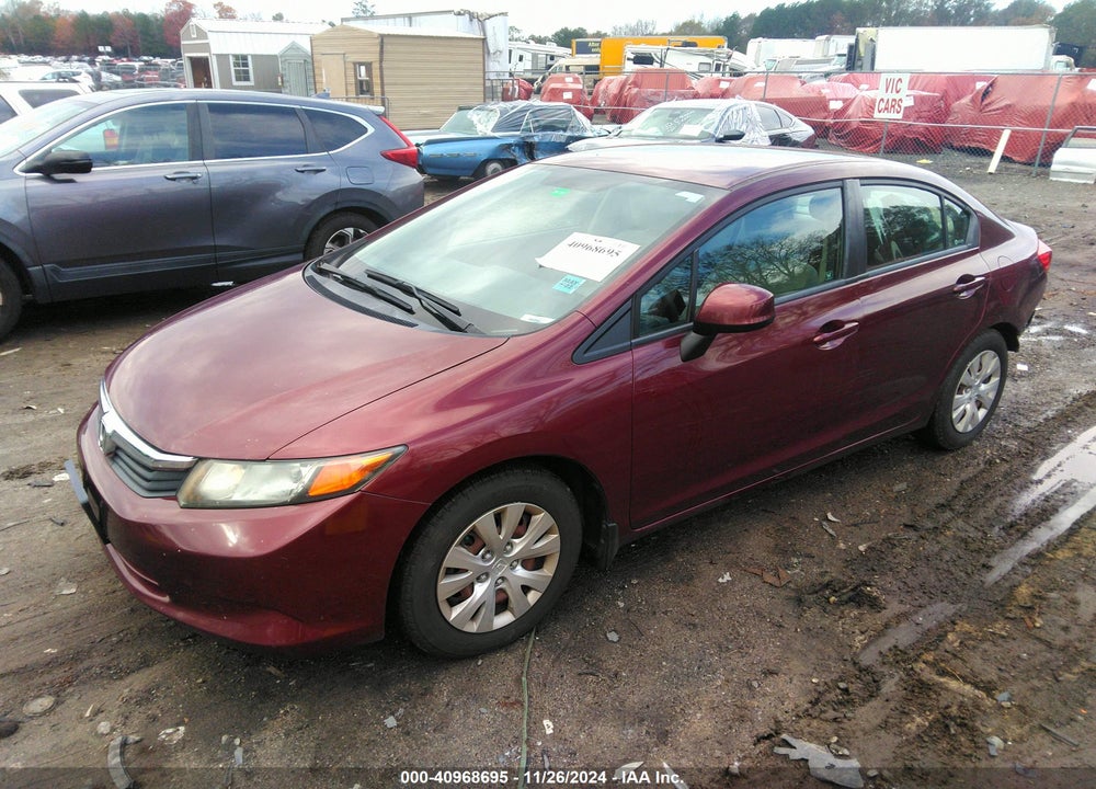 2012 HONDA CIVIC LX VIN: 2HGFB2F51CH532104