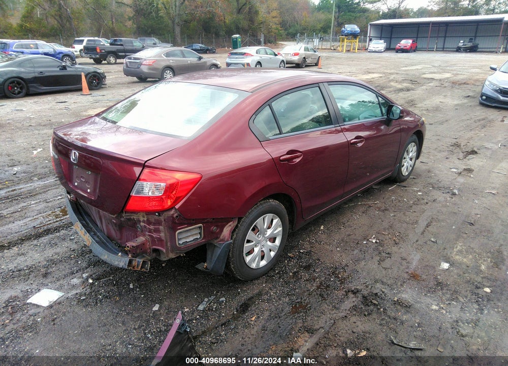 2012 HONDA CIVIC LX VIN: 2HGFB2F51CH532104