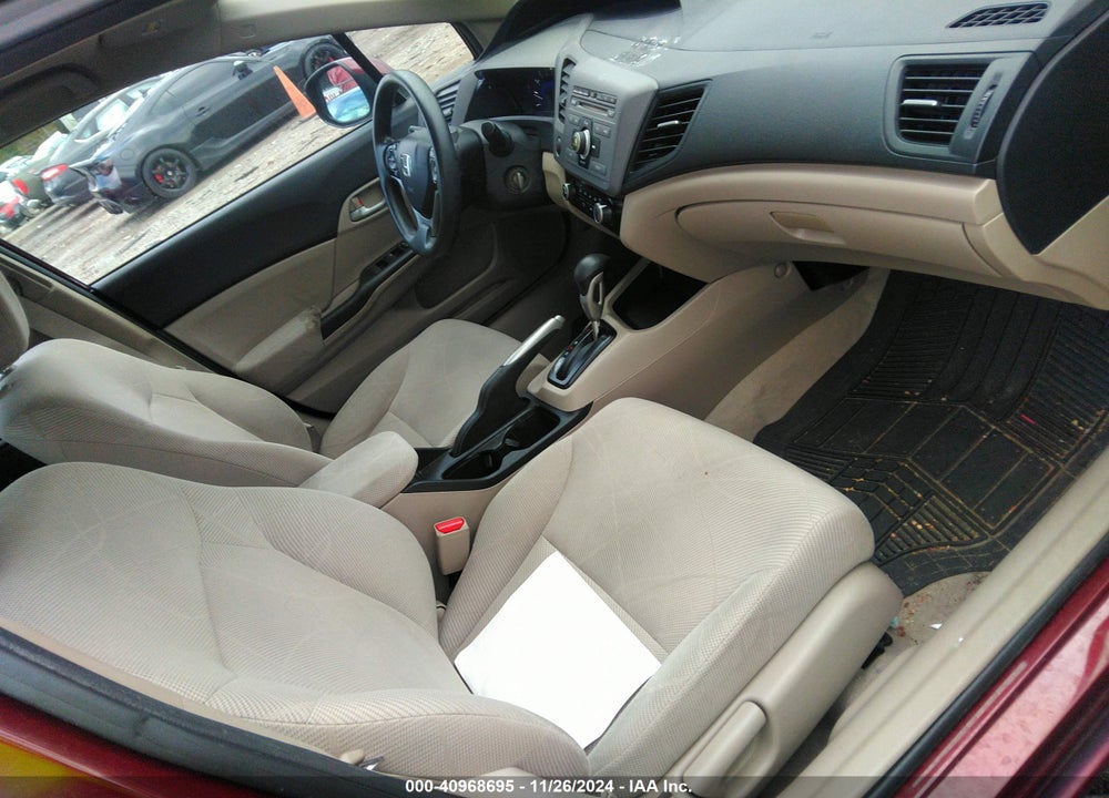 2012 HONDA CIVIC LX VIN: 2HGFB2F51CH532104