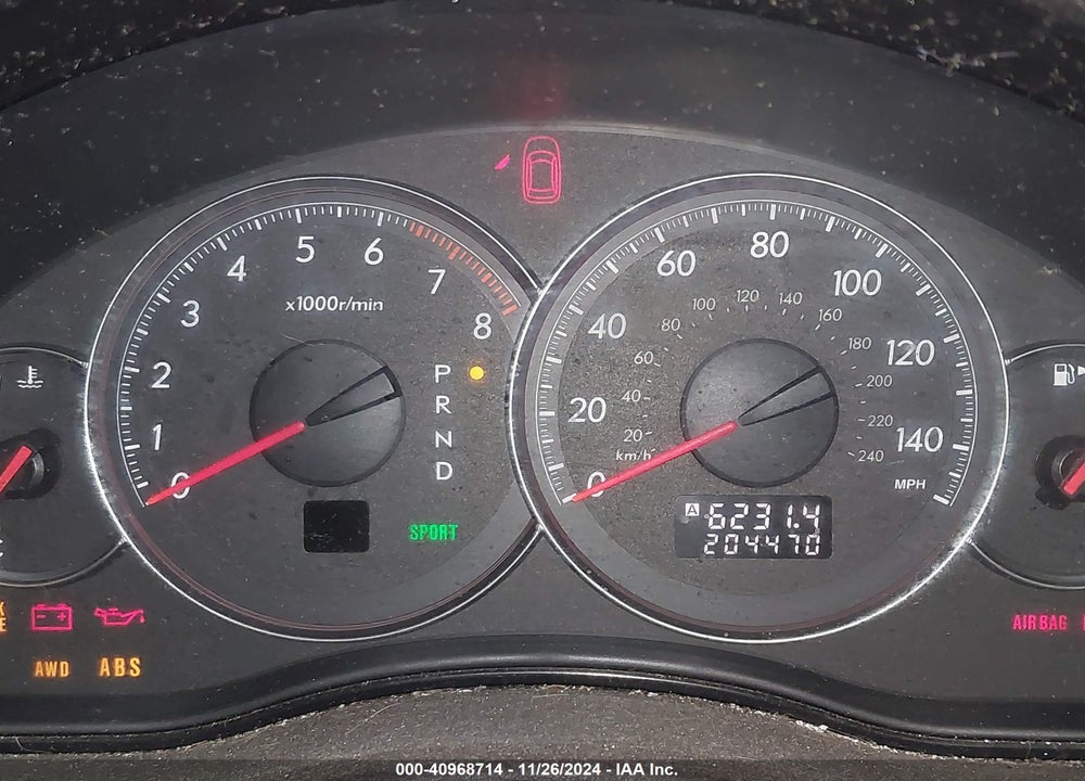 2008 SUBARU LEGACY 2.5I VIN: 4S3BL616487212876