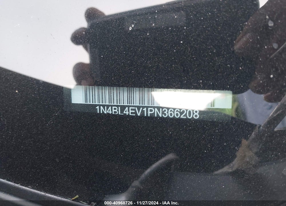 2023 NISSAN ALTIMA SL FWD VIN: 1N4BL4EV1PN366208