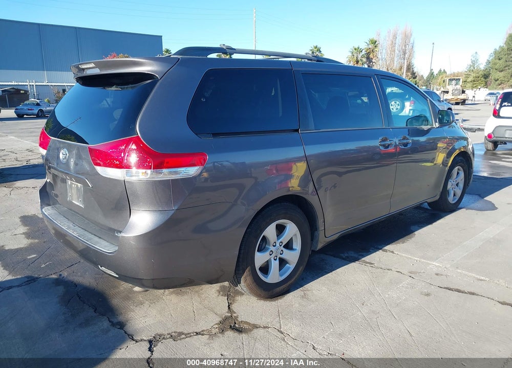 2012 TOYOTA SIENNA LE V6 8 PASSENGER VIN: 5TDKK3DC5CS273607