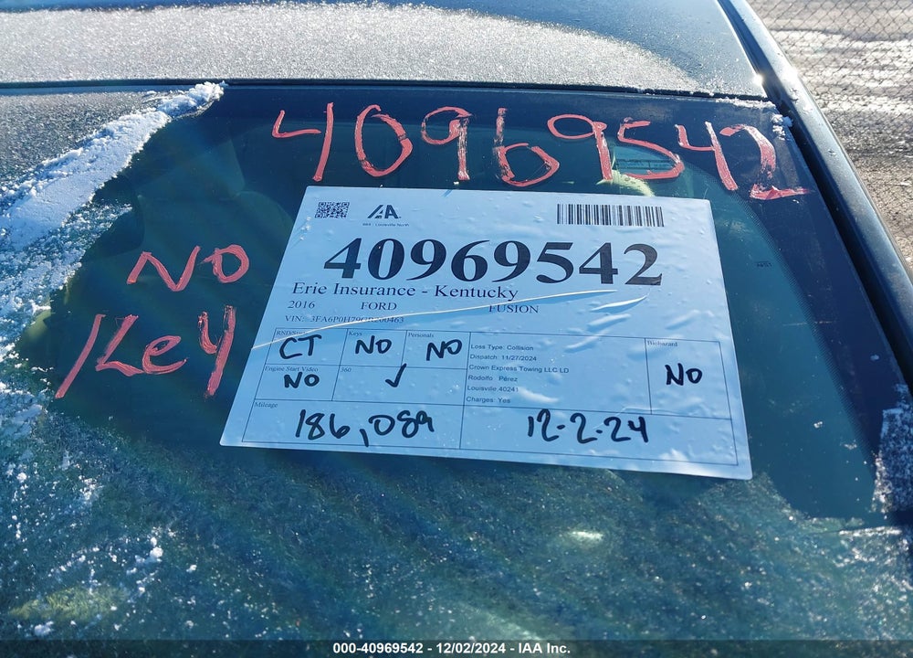 2016 FORD FUSION SE VIN: 3FA6P0H79GR200463