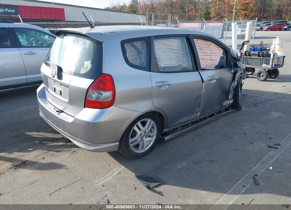 2007 HONDA FIT SPORT VIN: JHMGD38697S016630