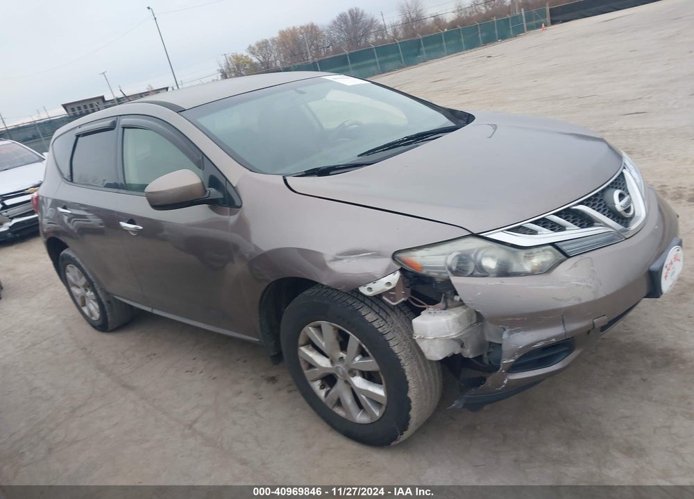 2012 NISSAN MURANO S VIN: JN8AZ1MW9CW228468