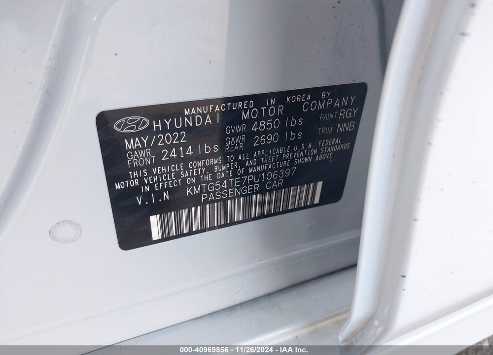 2023 GENESIS G70 3.3T RWD VIN: KMTG54TE7PU106397