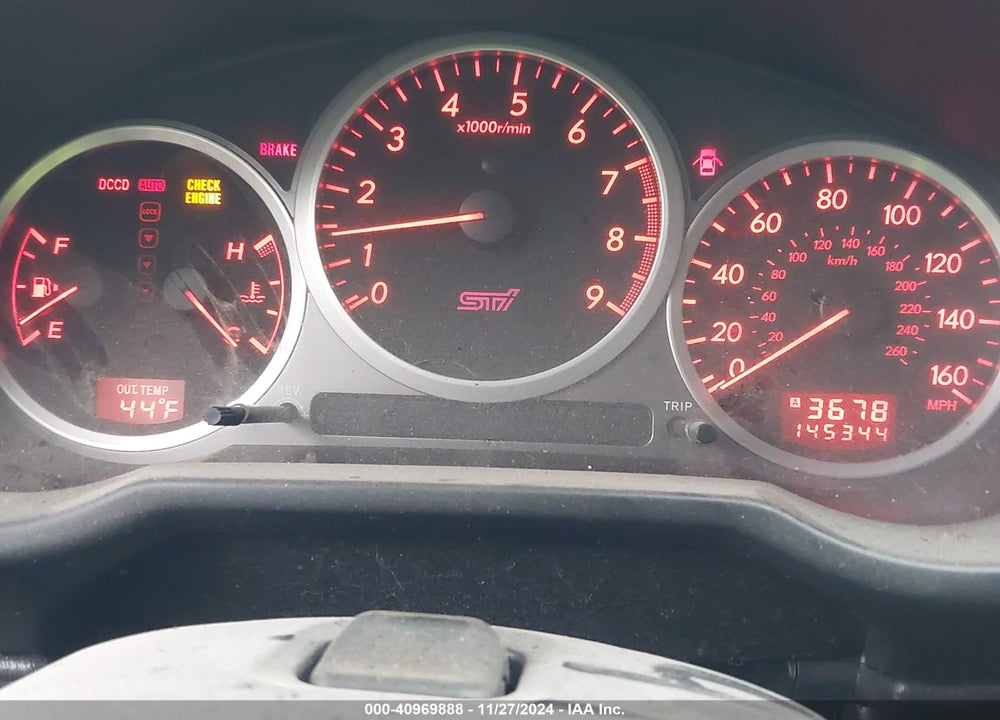 2004 SUBARU IMPREZA WRX STI VIN: JF1GD706X4L524962