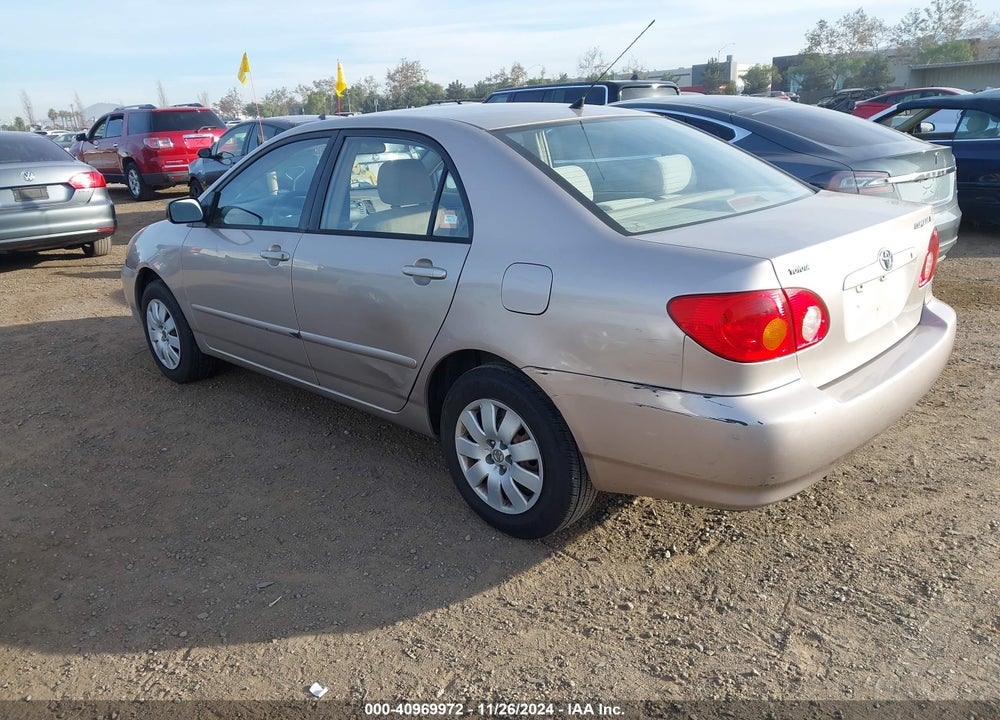2003 TOYOTA COROLLA LE VIN: 2T1BR32E43C011425