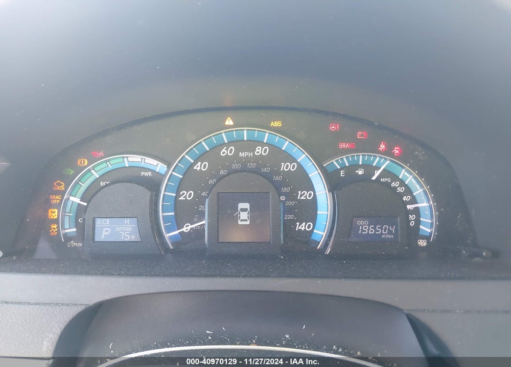 2012 TOYOTA CAMRY HYBRID XLE VIN: 4T1BD1FK0CU041054