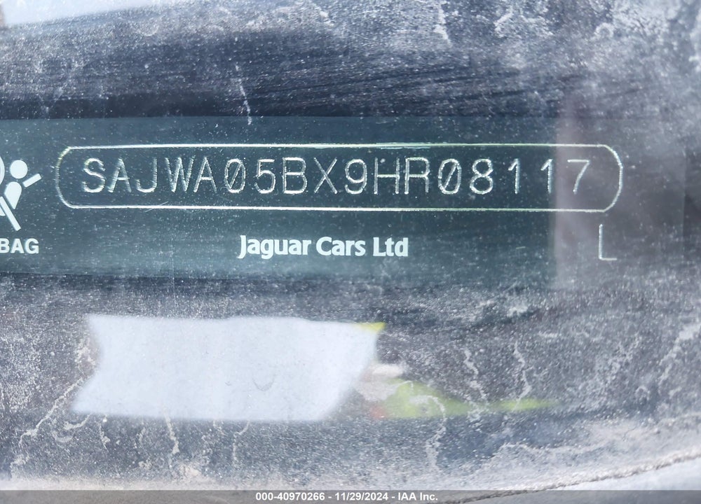 2009 JAGUAR XF VIN: SAJWA05BX9HR08117