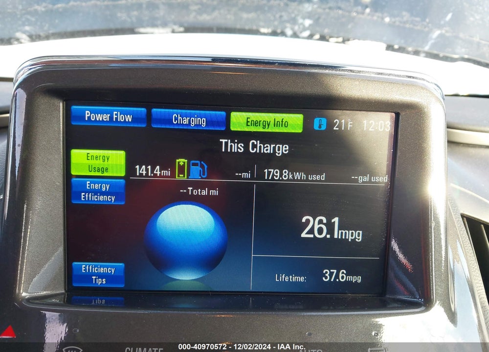 2012 CHEVROLET VOLT VIN: 1G1RD6E4XCU103023