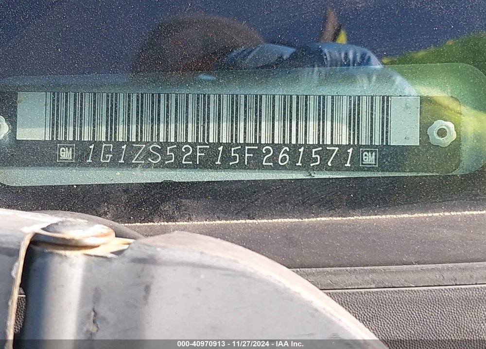 2005 CHEVROLET MALIBU VIN: 1G1ZS52F15F261571