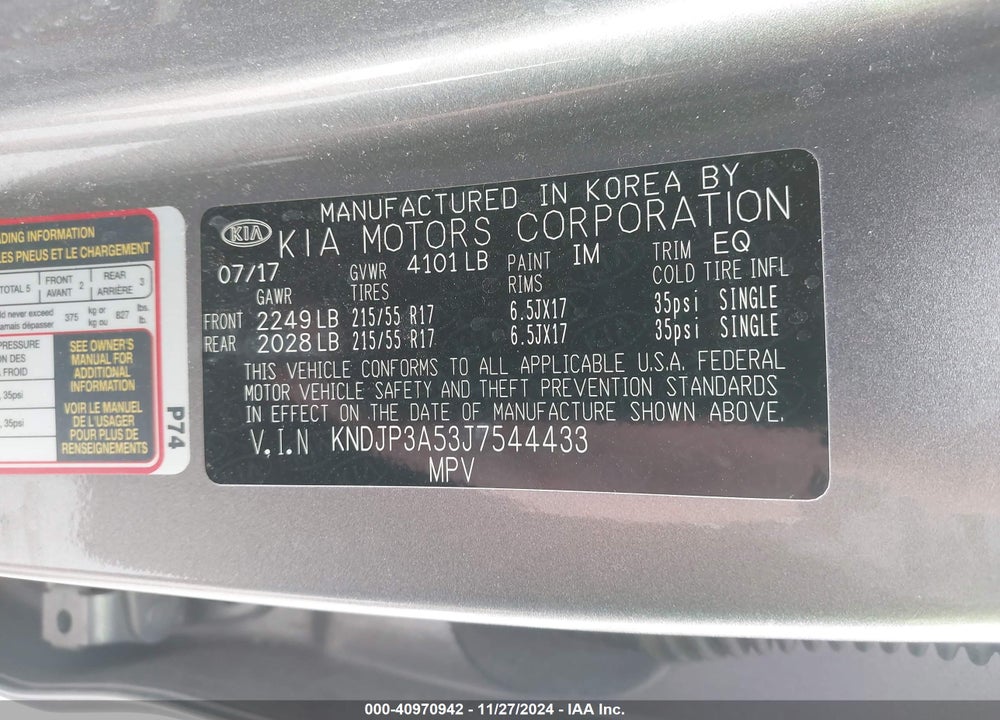 2018 KIA SOUL VIN: KNDJP3A53J7544433