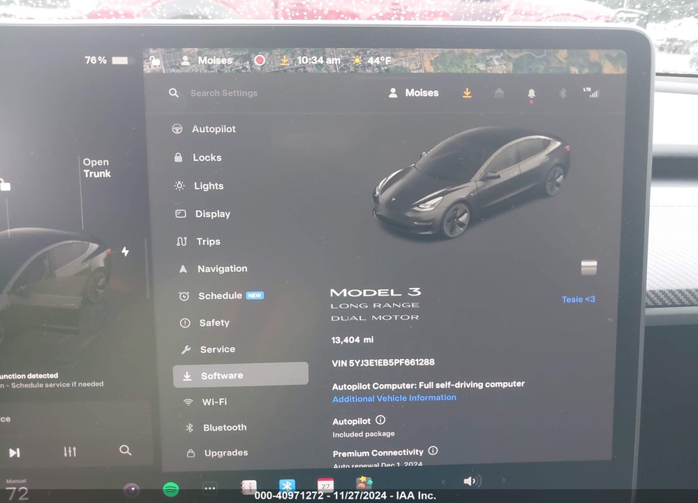 2023 TESLA MODEL 3 LONG RANGE DUAL MOTOR ALL-WHEEL DRIVE VIN: 5YJ3E1EB5PF661288