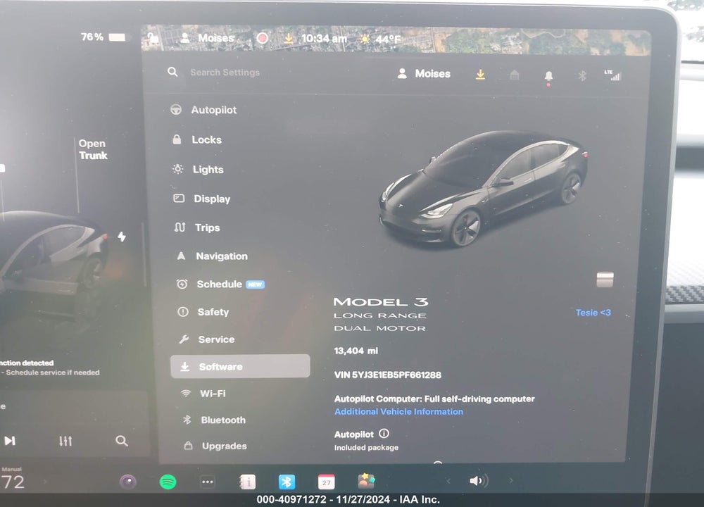 2023 TESLA MODEL 3 LONG RANGE DUAL MOTOR ALL-WHEEL DRIVE VIN: 5YJ3E1EB5PF661288