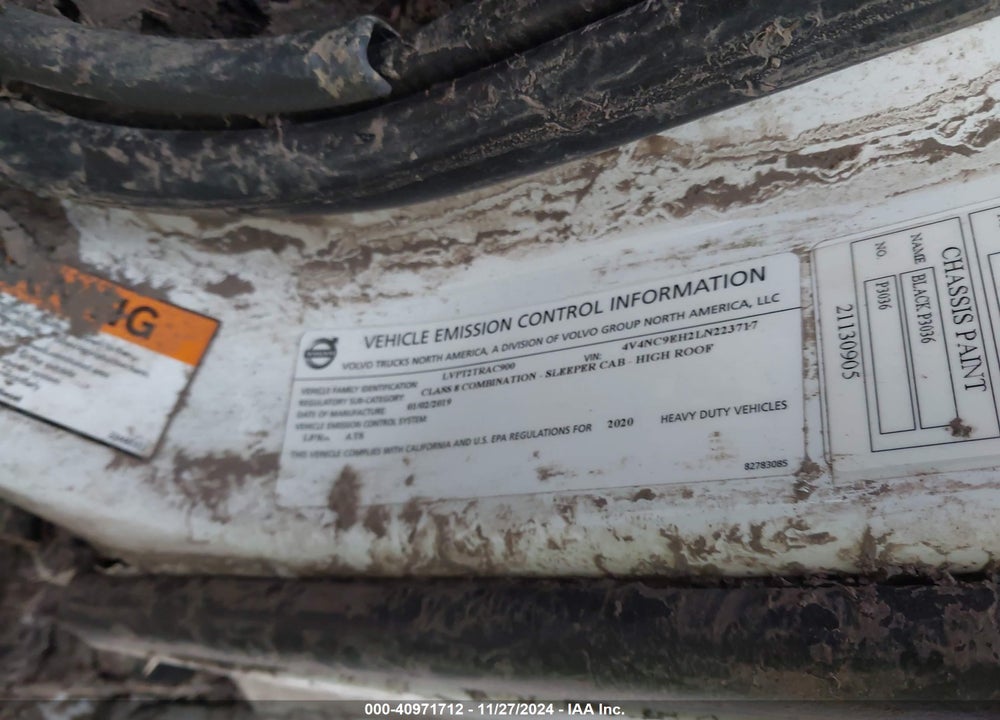 2020 VOLVO VNL VIN: 4V4NC9EH2LN223717