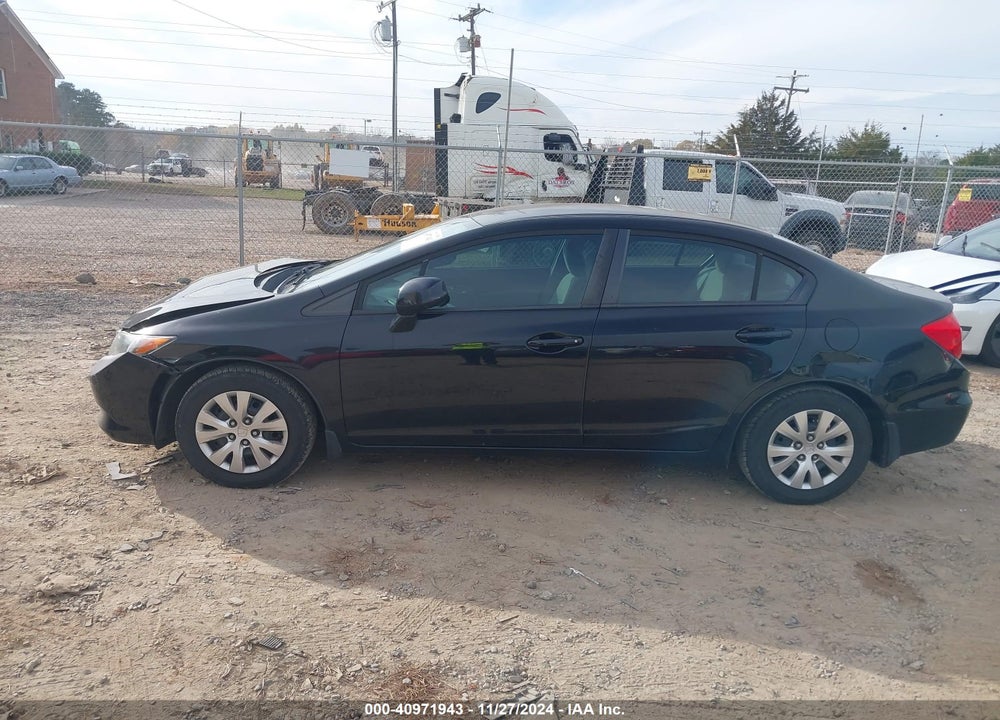2012 HONDA CIVIC VIN: 19XFB2F58CE012475