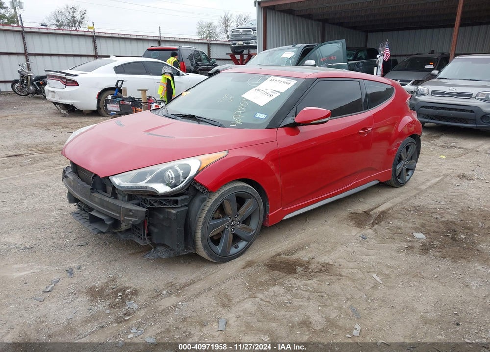 2013 HYUNDAI VELOSTER TURBO W/BLACK VIN: KMHTC6AE4DU169255