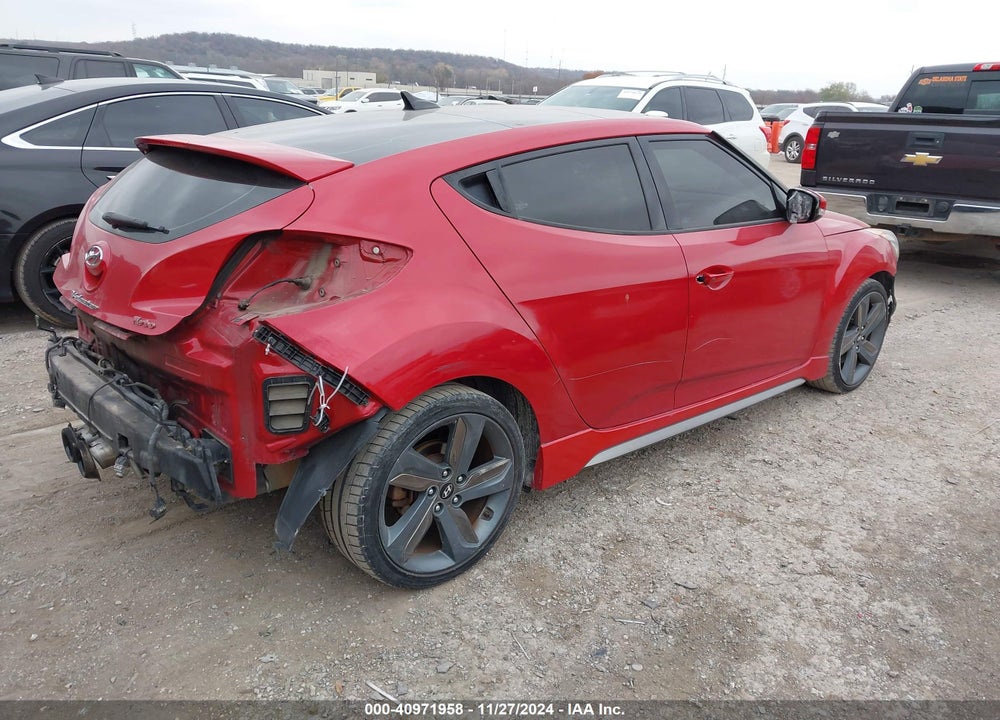 2013 HYUNDAI VELOSTER TURBO W/BLACK VIN: KMHTC6AE4DU169255