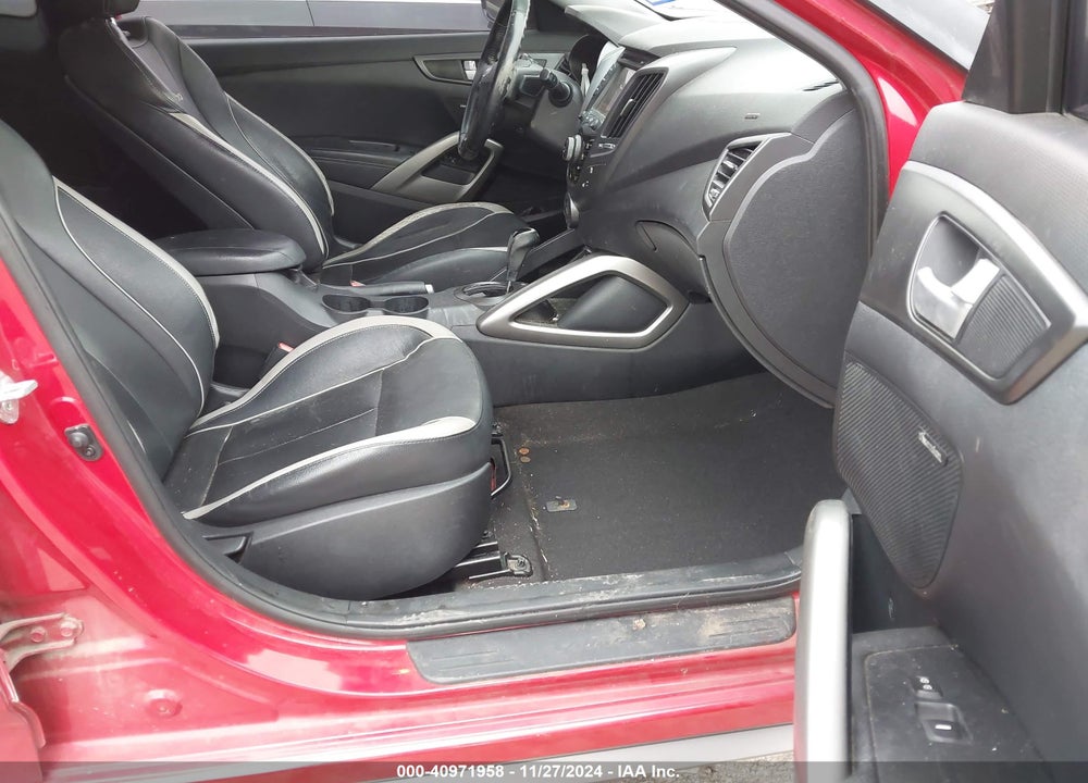 2013 HYUNDAI VELOSTER TURBO W/BLACK VIN: KMHTC6AE4DU169255
