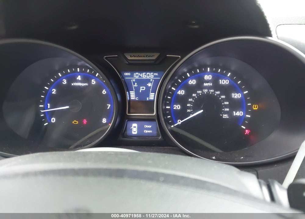 2013 HYUNDAI VELOSTER TURBO W/BLACK VIN: KMHTC6AE4DU169255