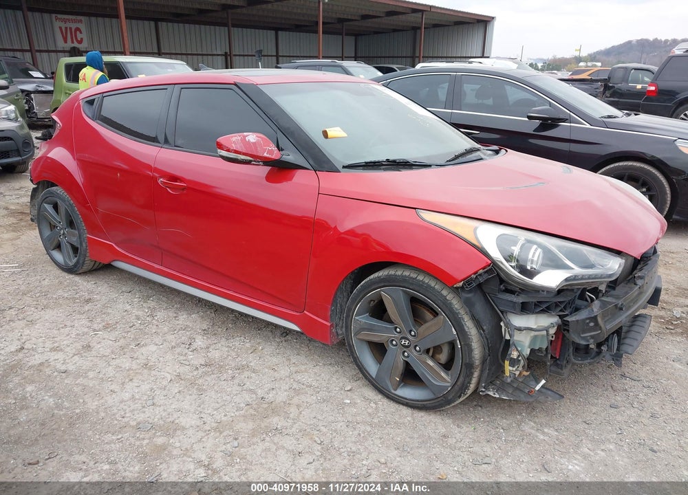2013 HYUNDAI VELOSTER TURBO W/BLACK VIN: KMHTC6AE4DU169255