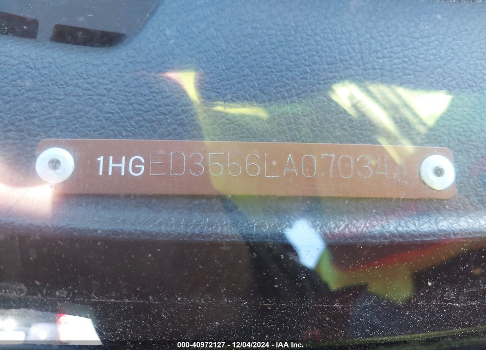 1990 HONDA CIVIC LX VIN: 1HGED3556LA070344