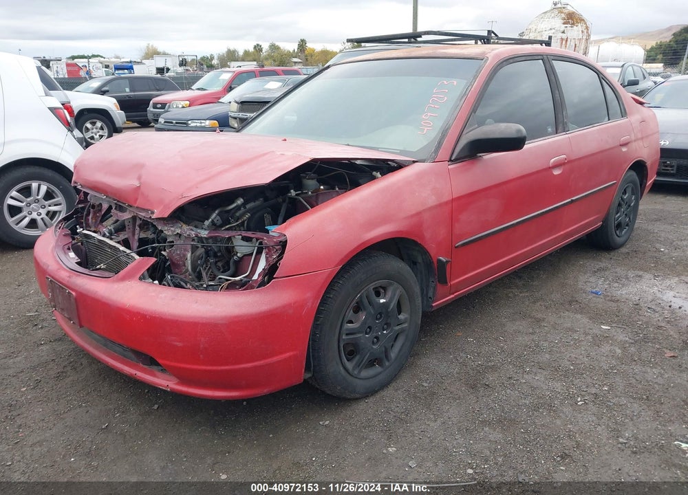 2002 HONDA CIVIC LX VIN: 2HGES16542H522381
