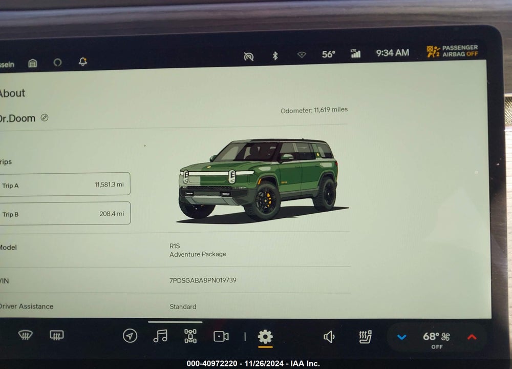 2023 RIVIAN R1S ADVENTURE VIN: 7PDSGABA8PN019739
