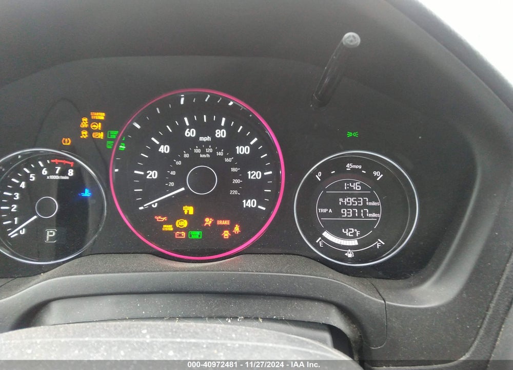 2016 HONDA HR-V EX-L VIN: 3CZRU6H72GM758116