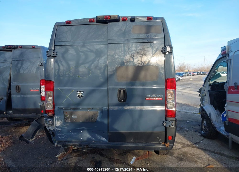 2019 RAM PROMASTER 2500 HIGH ROOF 159 WB VIN: 3C6TRVDG6KE520695