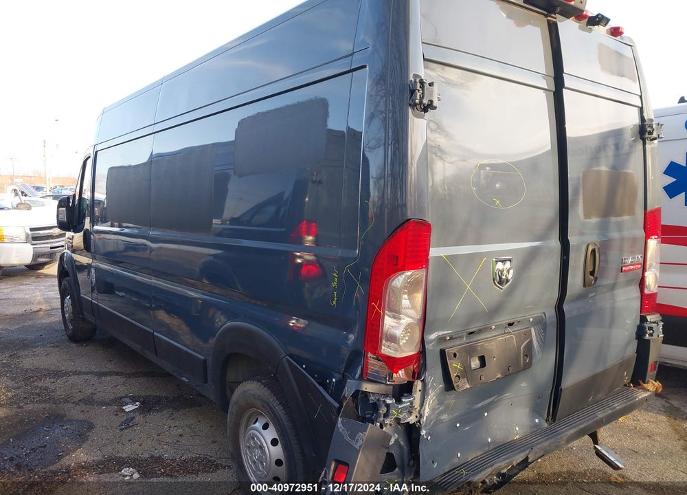 2019 RAM PROMASTER 2500 HIGH ROOF 159 WB VIN: 3C6TRVDG6KE520695
