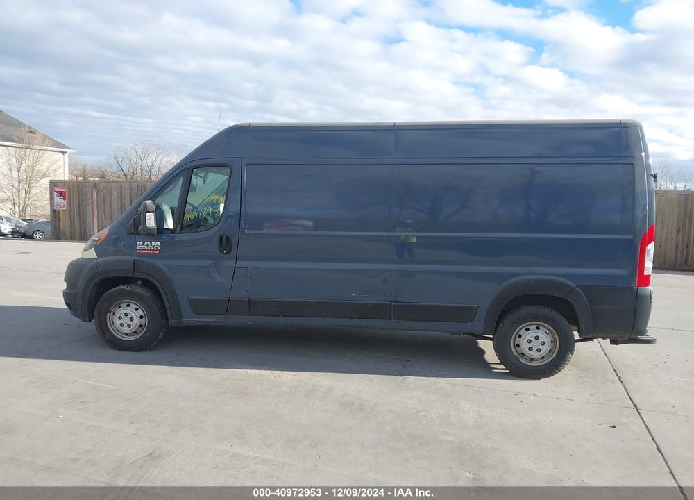 2019 RAM PROMASTER 2500 HIGH ROOF 159 WB VIN: 3C6TRVDG9KE520819