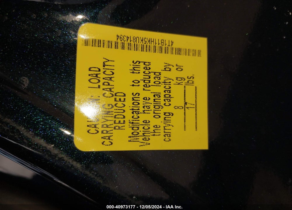 2019 TOYOTA CAMRY LE VIN: 4T1B11HK5KU814394