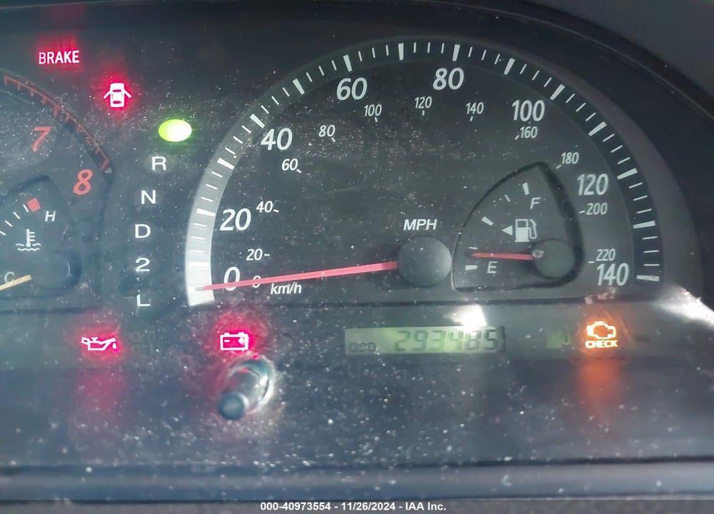 2002 TOYOTA CAMRY LE VIN: 4T1BE32K62U592649