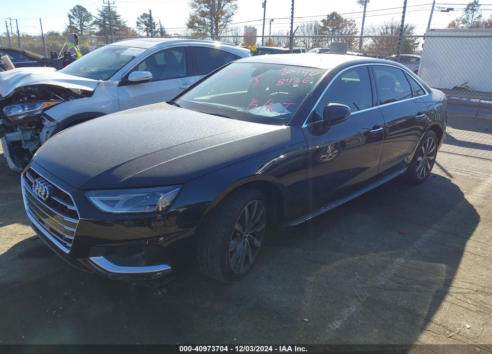 2020 AUDI A4 PREMIUM 40 TFSI FRONT-WHEEL DRIVE S TRONIC VIN: WAUGMAF4XLN008436