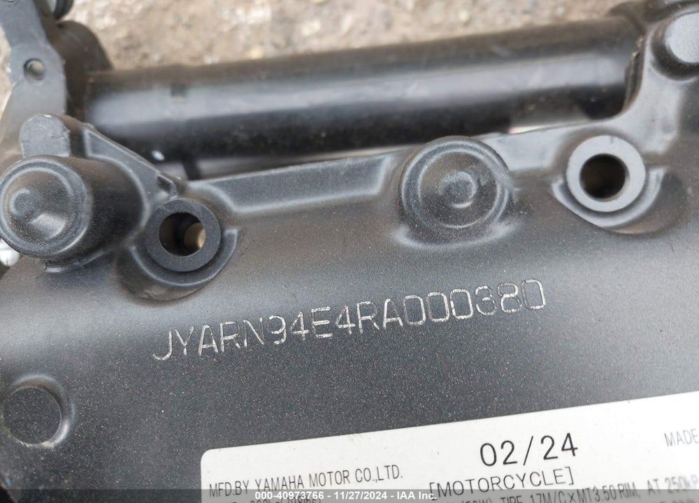 2024 YAMAHA MT09 VIN: JYARN94E4RA000380