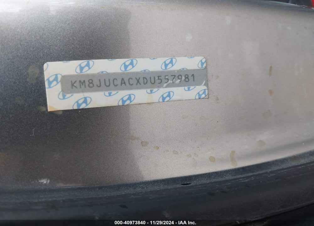 2013 HYUNDAI TUCSON LIMITED VIN: KM8JUCACXDU557981