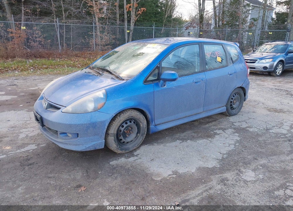 2007 HONDA FIT SPORT VIN: JHMGD38627S053924