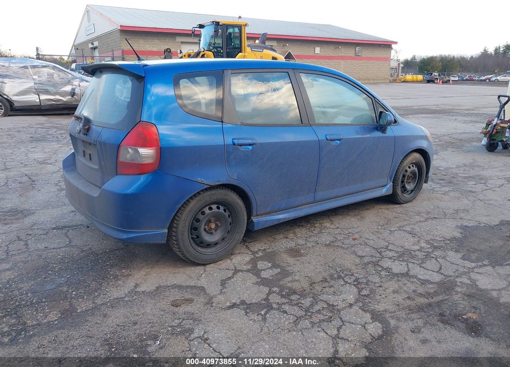 2007 HONDA FIT SPORT VIN: JHMGD38627S053924