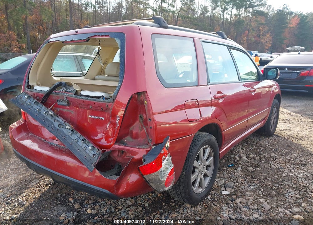 2006 SUBARU FORESTER 2.5X VIN: JF1SG656X6H728624