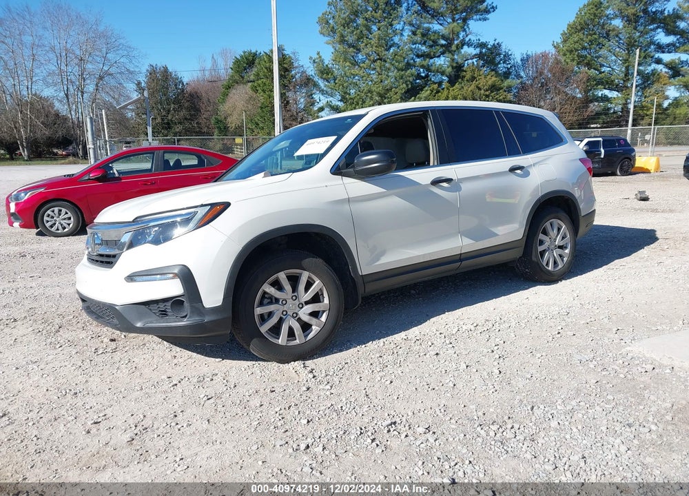 2019 HONDA PILOT LX VIN: 5FNYF6H1XKB067565