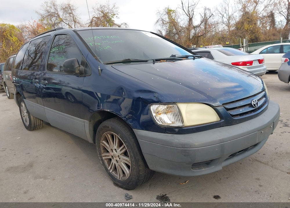 2002 TOYOTA SIENNA LE VIN: 4T3ZF13C52U481380