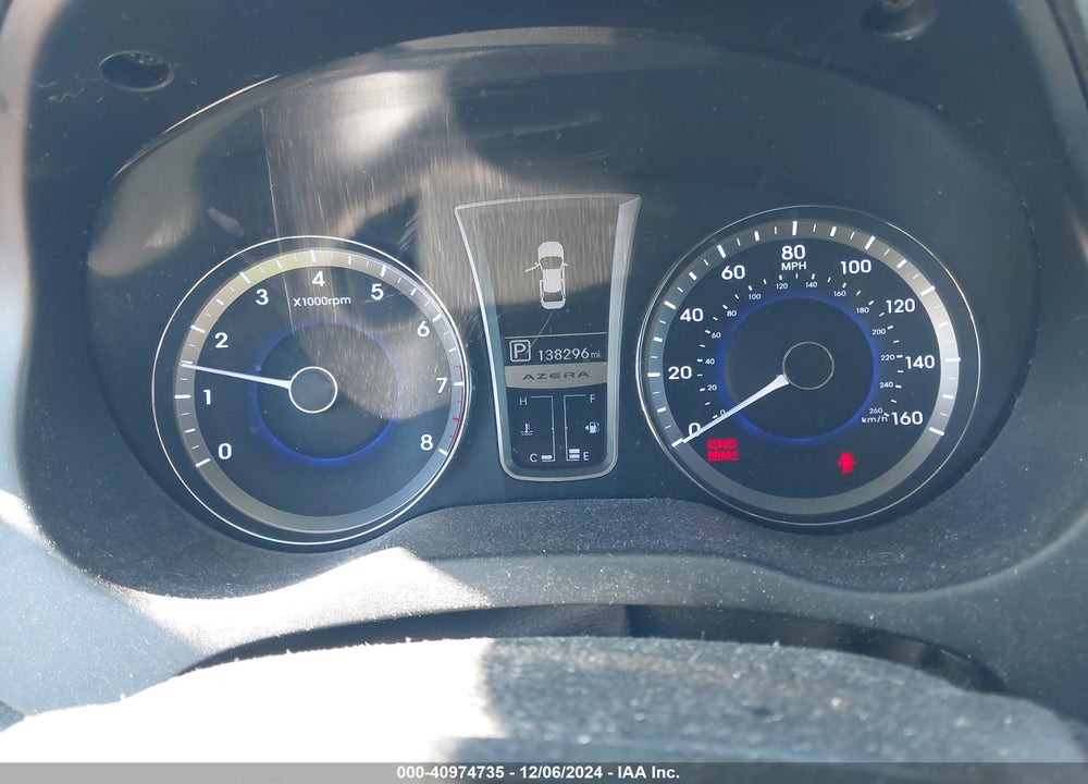 2013 HYUNDAI AZERA VIN: KMHFH4JG4DA225023
