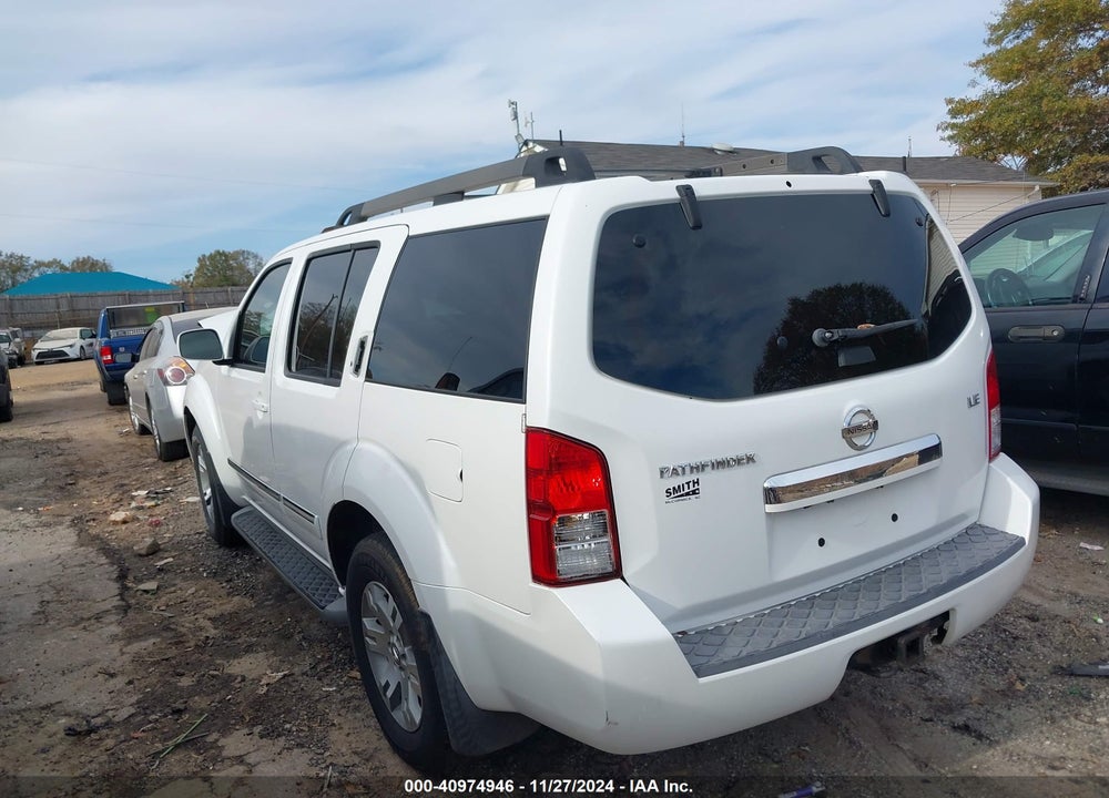 2008 NISSAN PATHFINDER LE VIN: 5N1AR18U68C606769