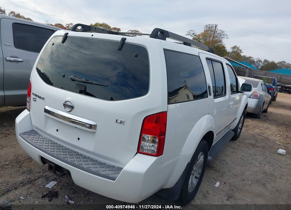 2008 NISSAN PATHFINDER LE VIN: 5N1AR18U68C606769