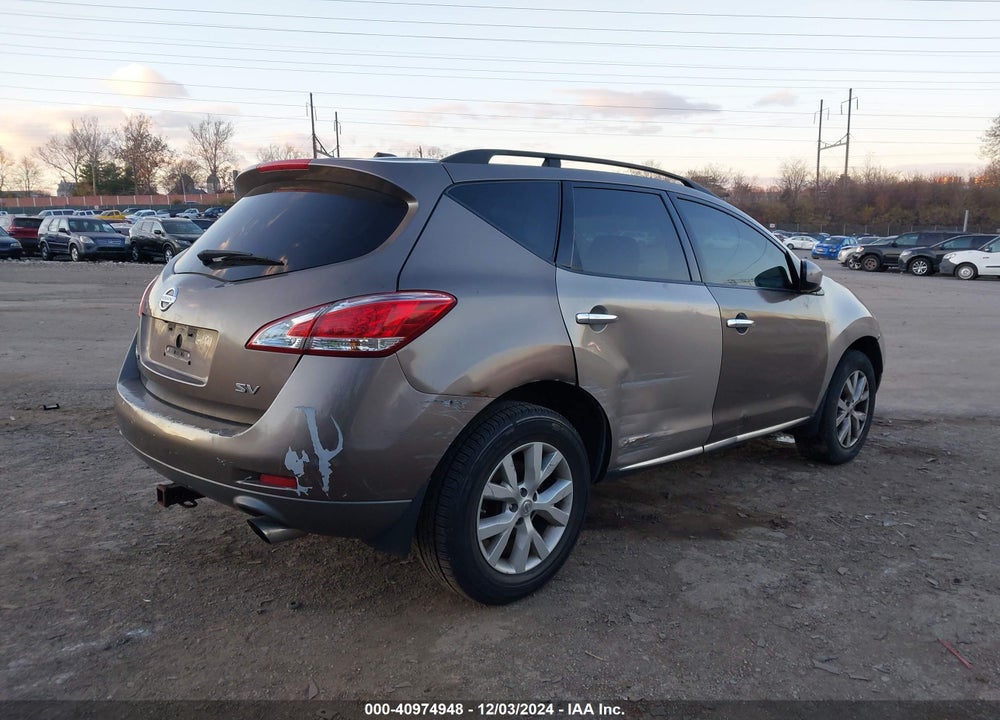 2011 NISSAN MURANO VIN: JN8AZ1MU7BW057846